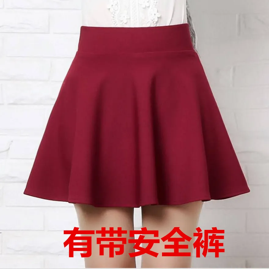 Black Skirt Women Pleated High Waist A-Line Tutu INS Popular Skirt