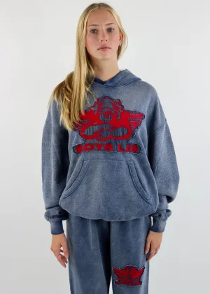 Boys Lie Stitch Me Up Racer Hoodie ★ Heather Navy