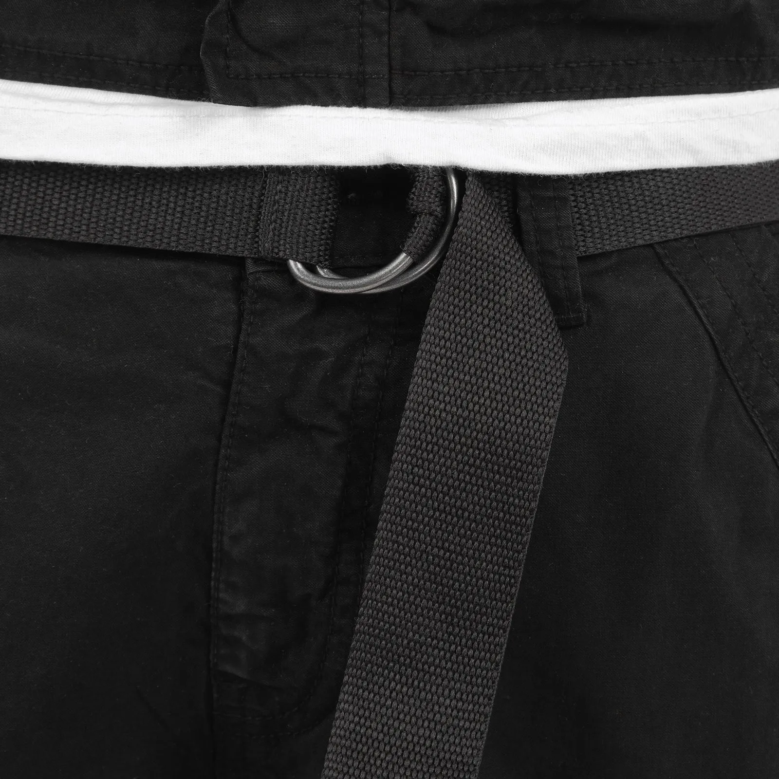 JET BLACK CARGOS W/ BELT